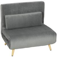 SCHLAFSESSEL Polyester Dunkelgrau - Dunkelgrau/Braun, Textil/Metall (75/84/90cm) - HOMCOM