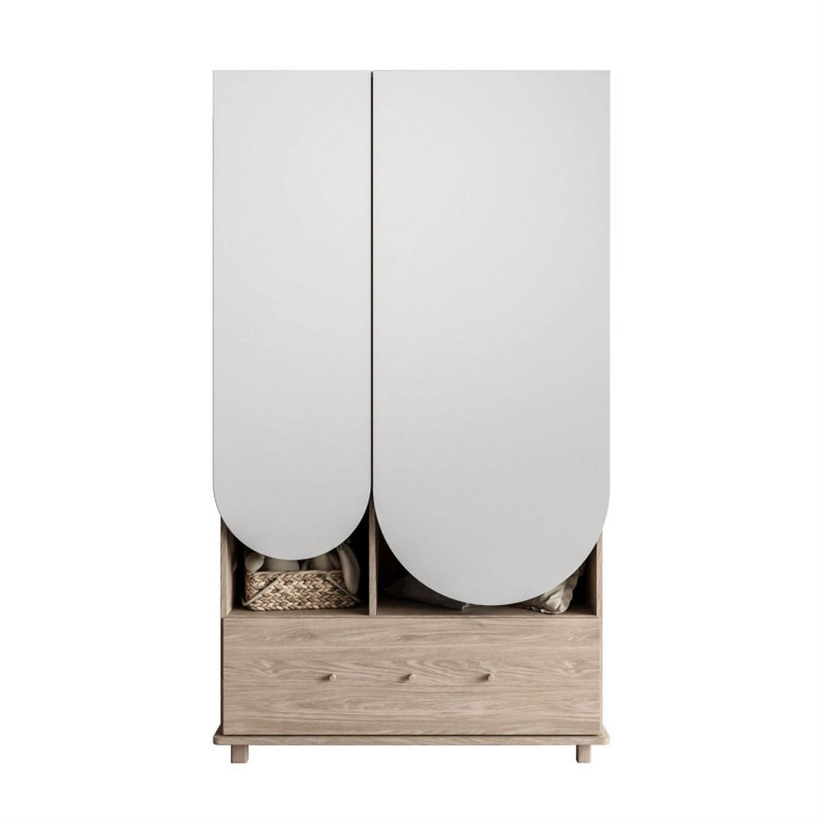 KINDERKLEIDERSCHRANK 2-türig BLOOM 2D1S - Kaschmir, Holzwerkstoff (100/176/52cm) - Lookway