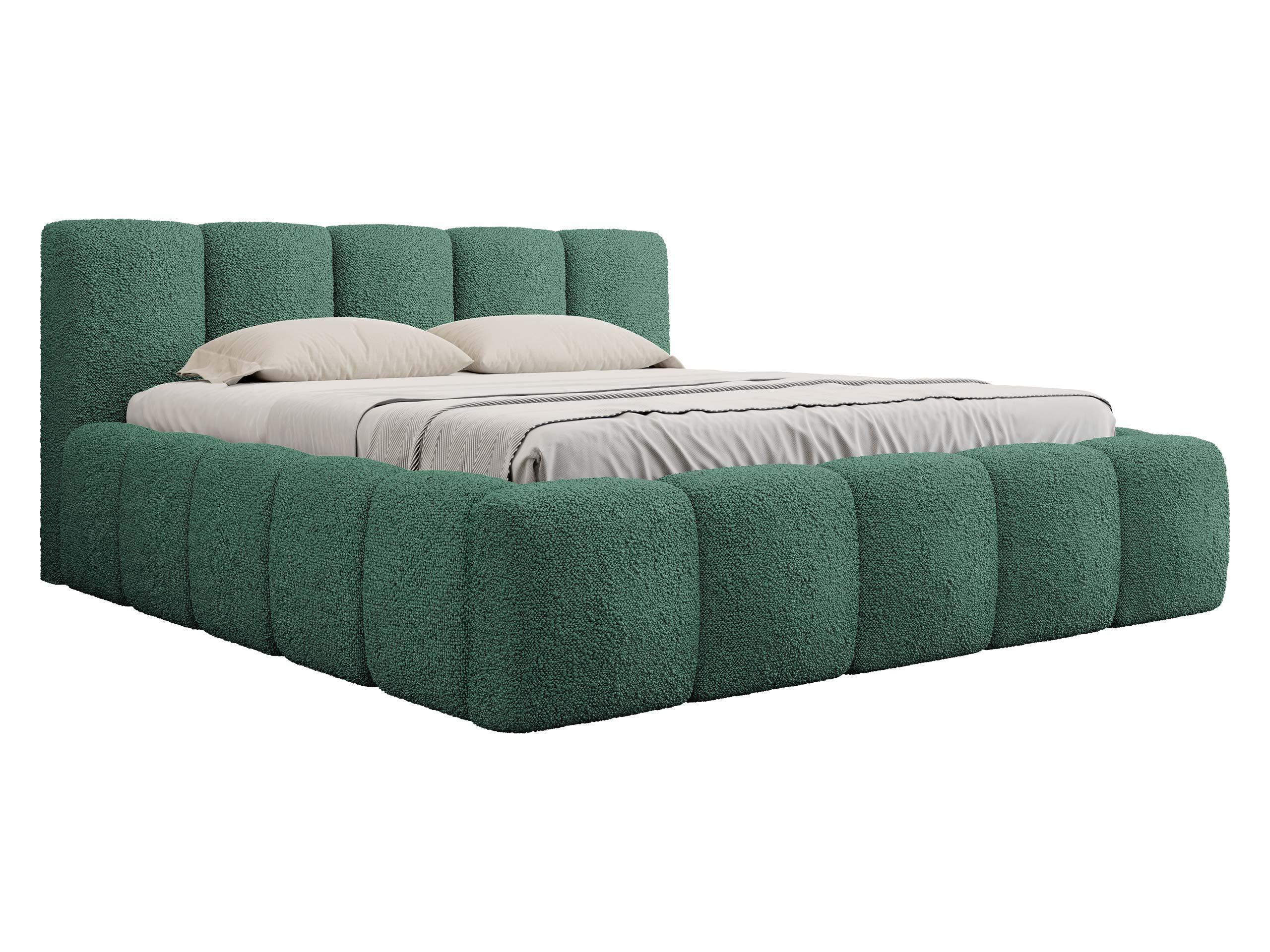 POLSTERBETT Kevson Boucle - Grün, Holzwerkstoff/Textil (140/200cm) - MIRJAN24