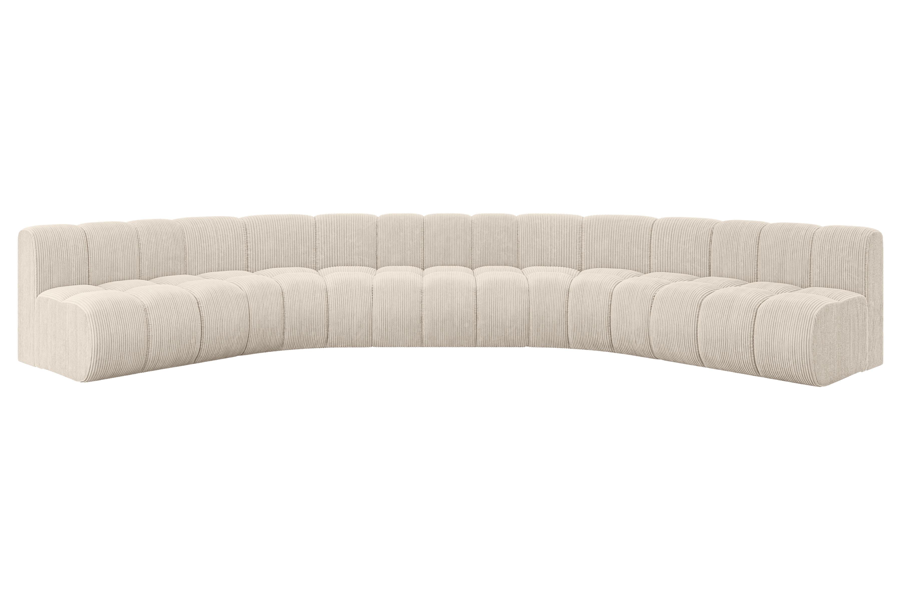 WOHNLANDSCHAFT modulares Sofa Montra-U1 - 490x174x70 cm Beige - Beige, Holzwerkstoff/Textil (490/70/174cm) - ALTDECOR