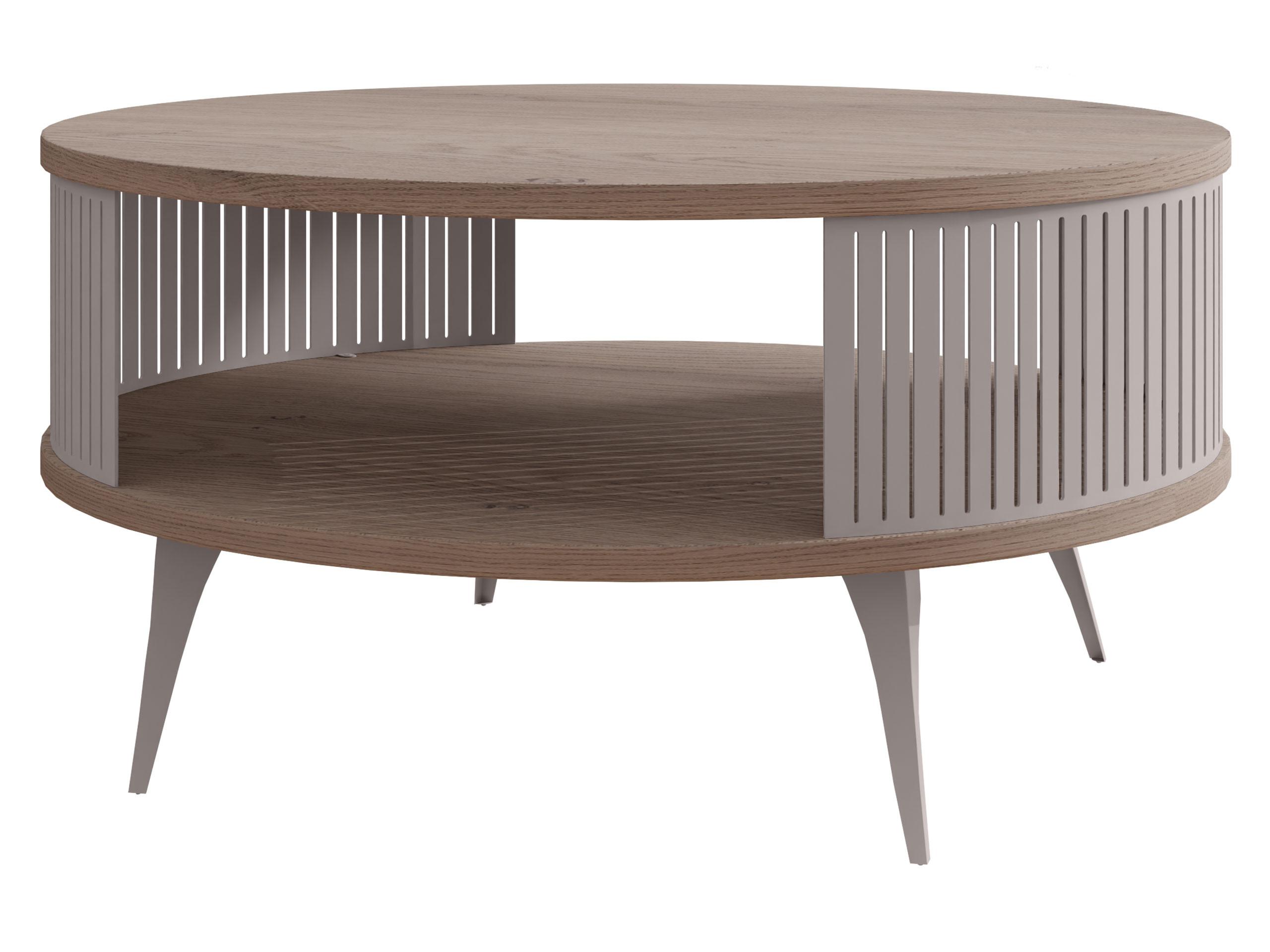 COUCHTISCH Roenni Cashmere - Kaschmir/Hellbraun, Holzwerkstoff/Metall (75/75/30cm) - MIRJAN24