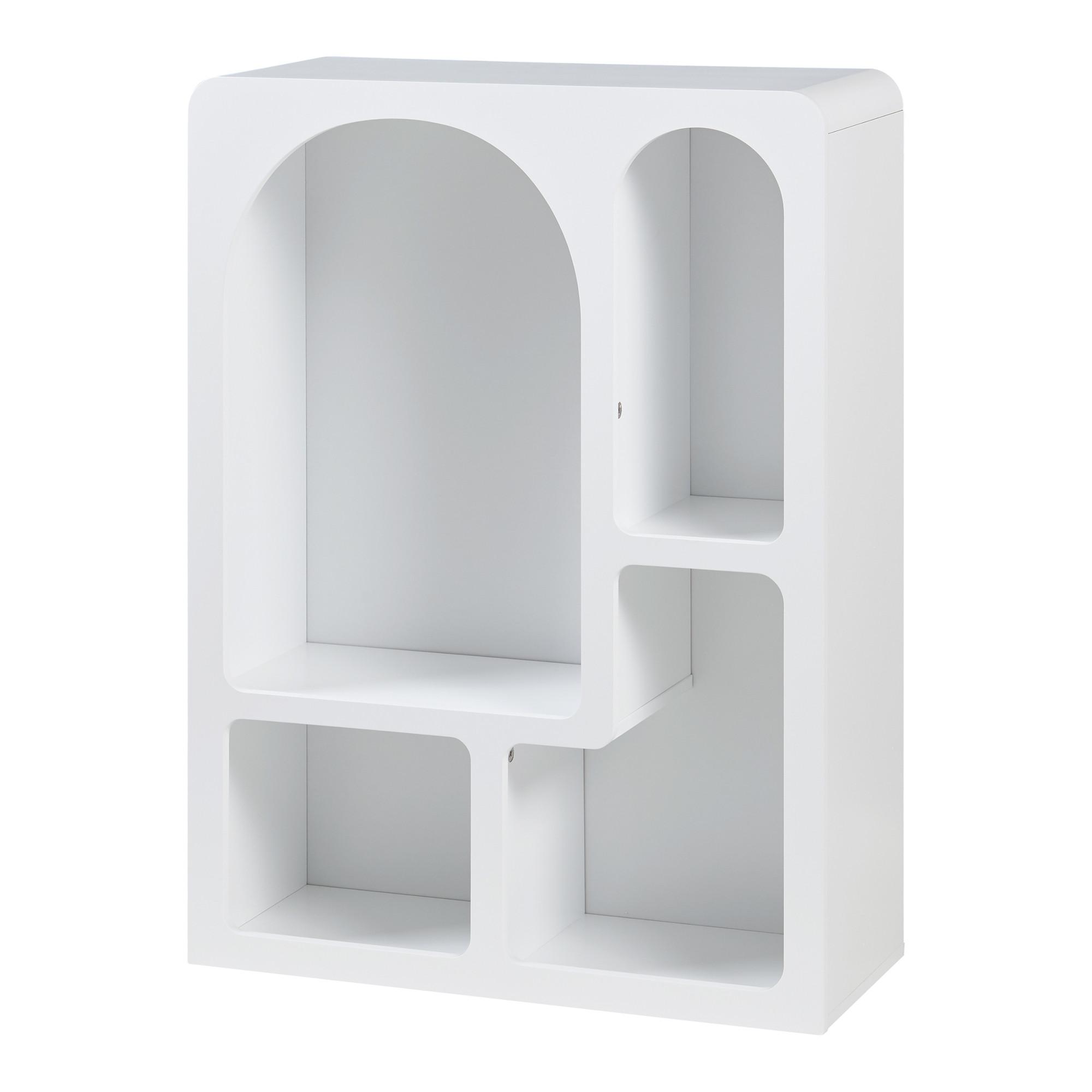 STANDREGAL Vågå - Weiß, Holzwerkstoff (60/80/24cm) - [en.casa]