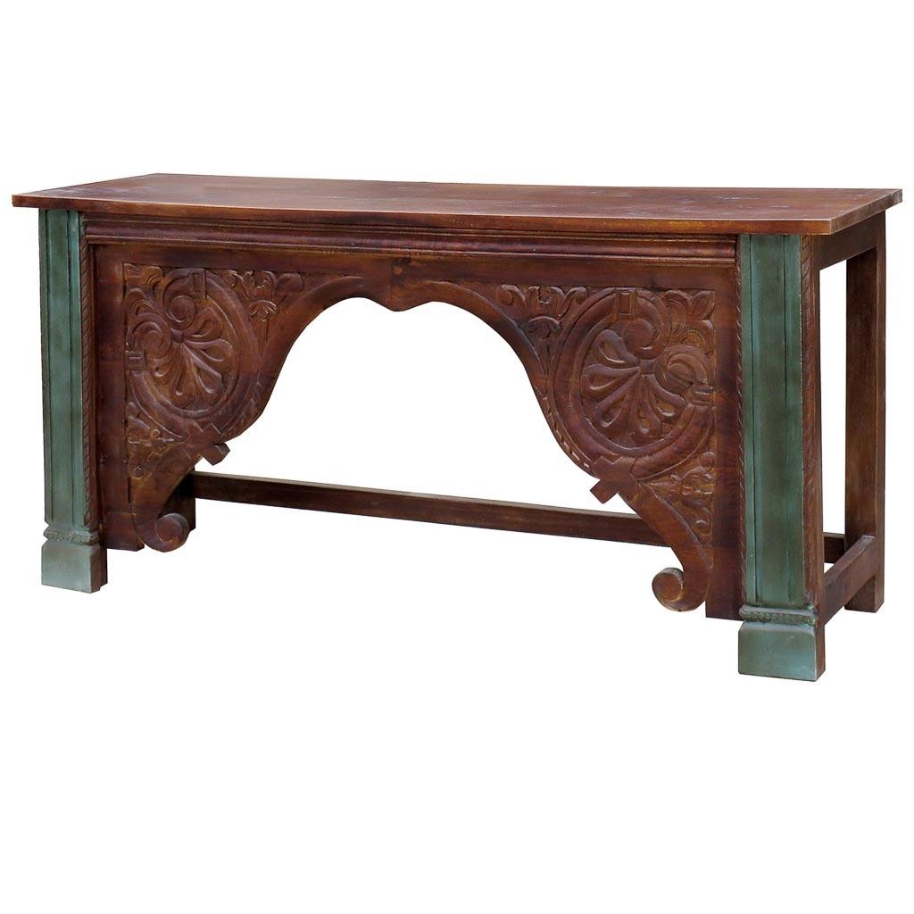KONSOLENTISCH aus Holz, braun, 187x43x86cm - Multicolor, Holz (43/187/86cm) - Wanderlust