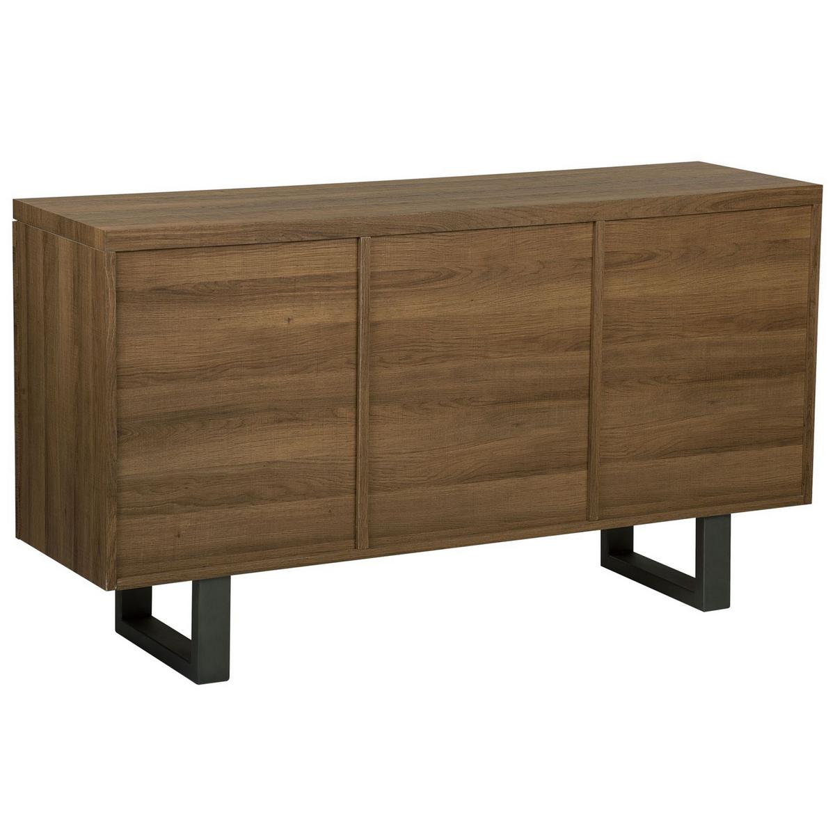 SCHRANK Dunkelbraun Timber - Braun, Holzwerkstoff (140/79/42cm) - Beliani
