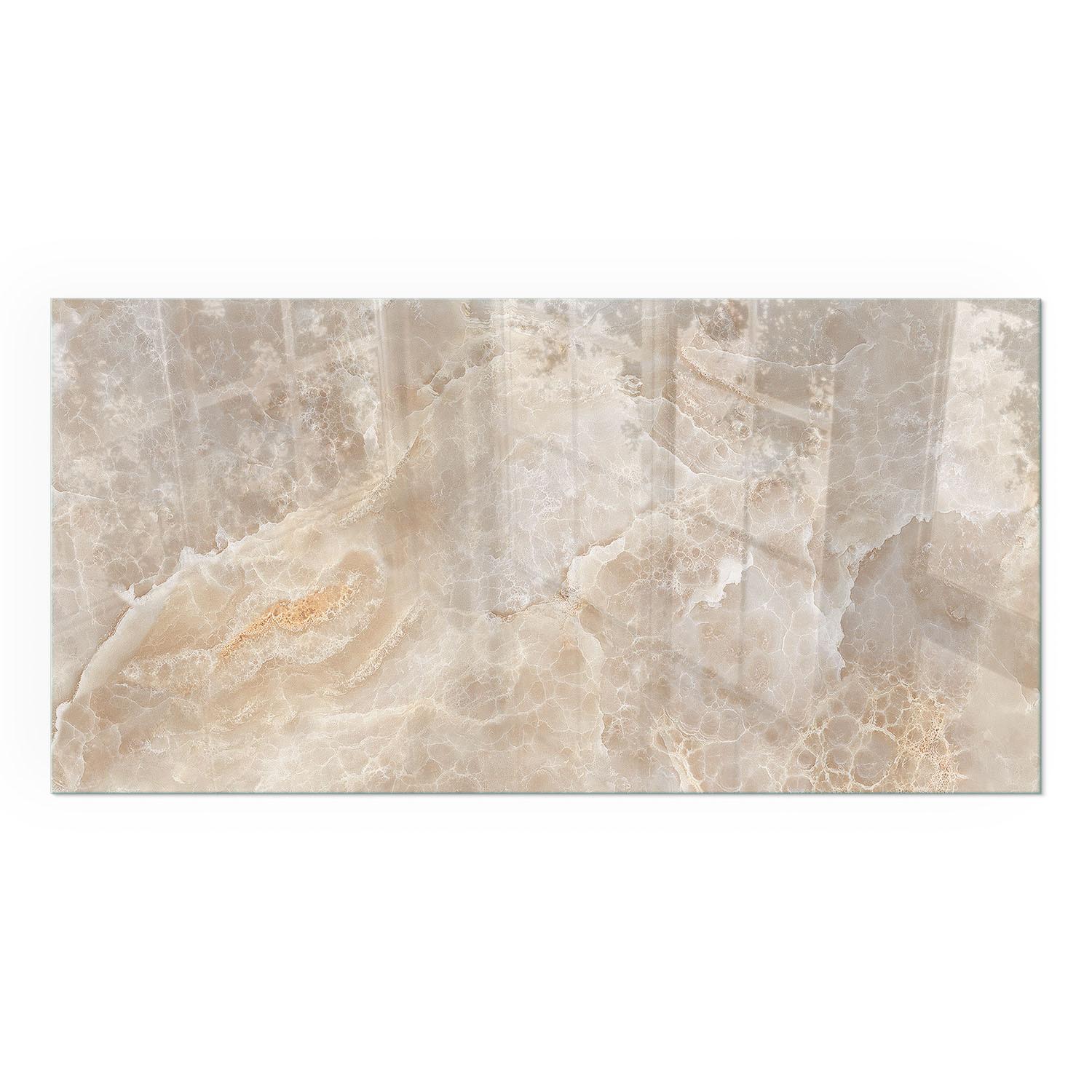 GLASPLATTE für Kamin 100x50 cm - Beige, Glas (100/50/0.4cm) - TULUP