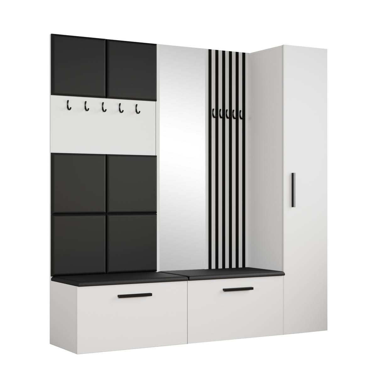 GARDEROBENSCHRANK Rosanno II Kaschmir 80,6/204/40 cm – Modern, mit Spiegel und Kleiderhaken - Beige, Holzwerkstoff/Kunststoff (80.7/204/40cm) - AX Living