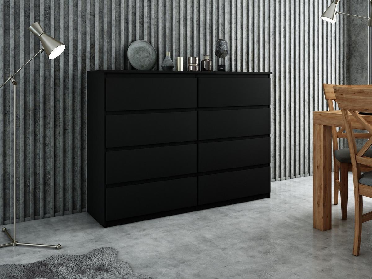 KOMMODE Schwarz 139/102/39 - Schwarz, Holzwerkstoff (139/102/39cm) - RAUMHIRSCH FURNITURE