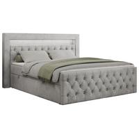 BOXBETT GOLD-9 LED 200/200 Hellgrau Velvet - H4 - Hellgrau, Holz/Textil (200/200cm) - MKS