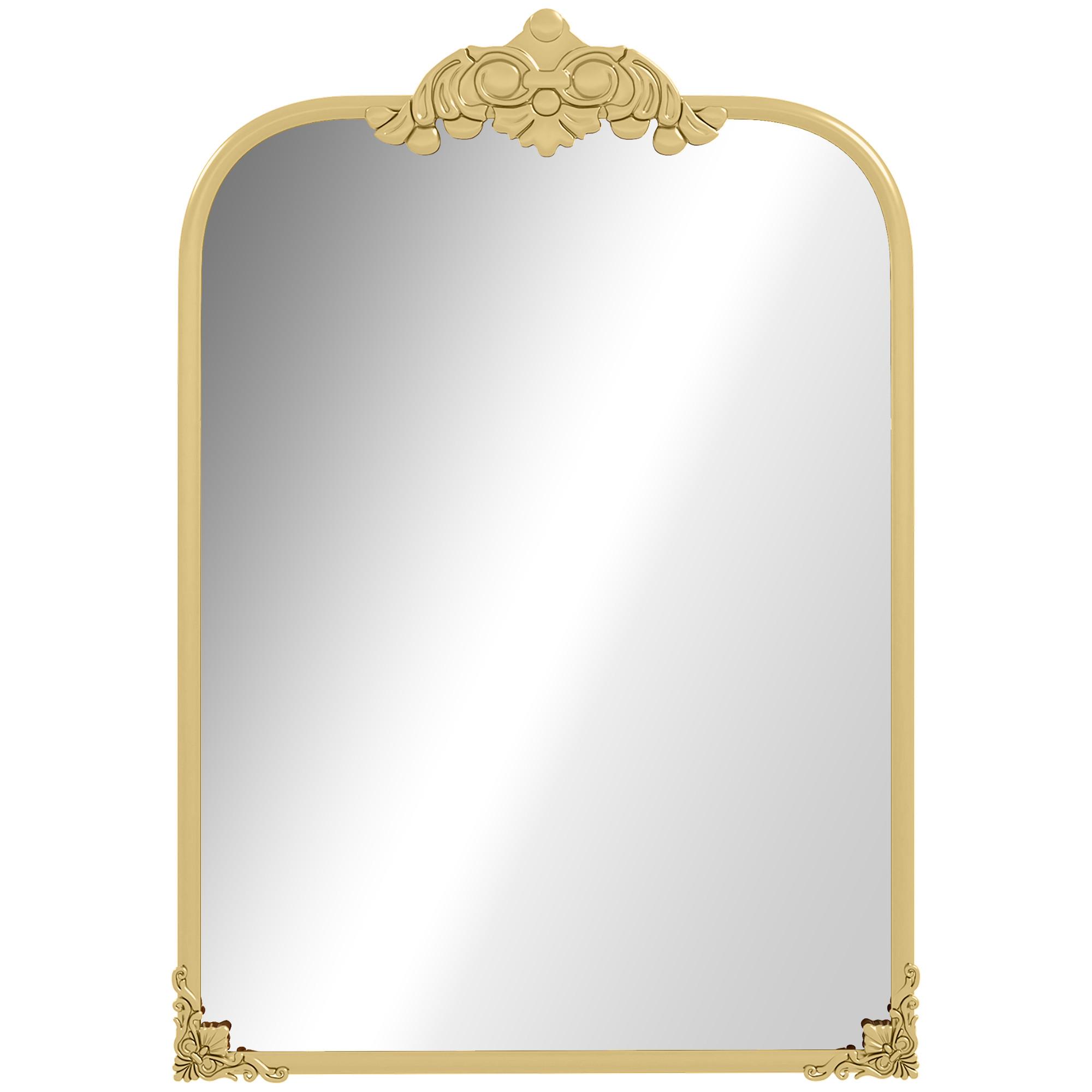 WANDSPIEGEL - Goldfarben, Glas/Metall (3/87/60cm) - HOMCOM