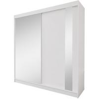 SCHWEBETÜRENSCHRANK Gaja II 200/216/61 weiß mit Spiegel und Schubladen - Weiß, Holzwerkstoff (200/216/61cm) - Beautysofa