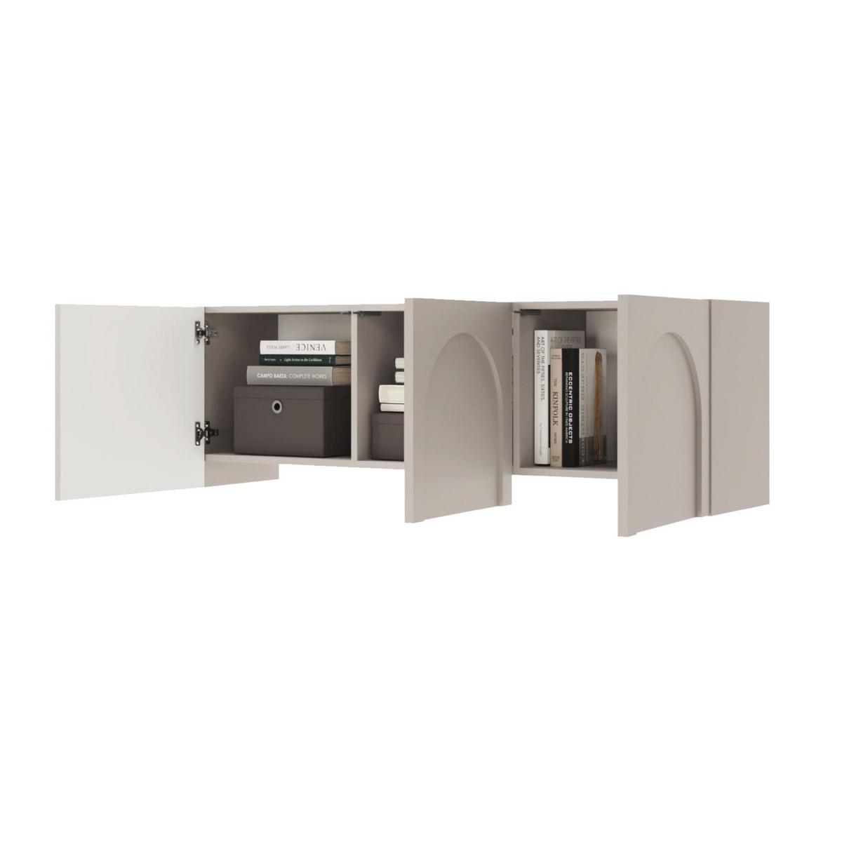 TV-LOWBOARD Arkadia Kaschmirgrau 150 cm - Taupe/Kaschmir, Holzwerkstoff (150/49/35cm) - Selsey