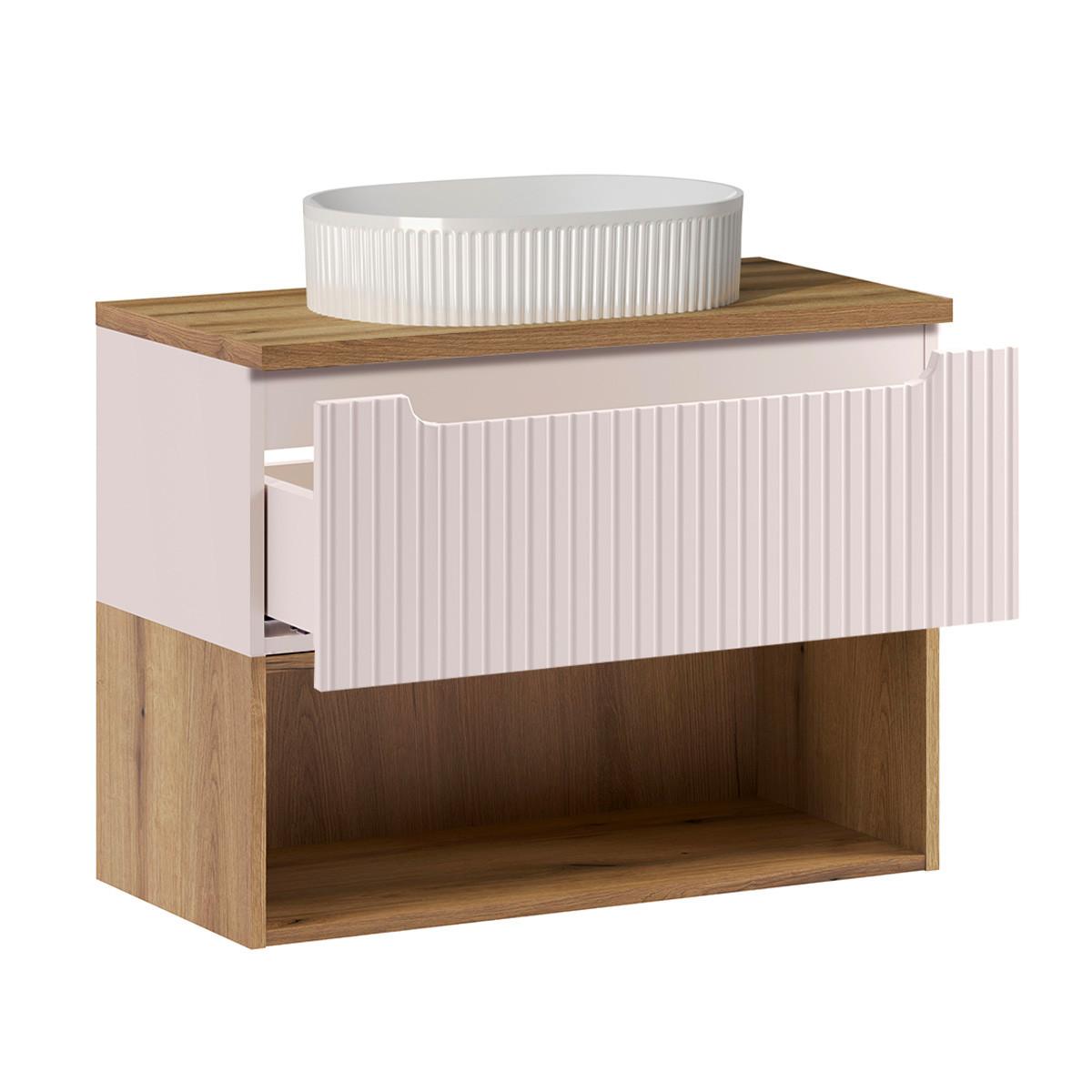 WASCHTISCH 80.4cm Riva Kaschmir - Beige, Holzwerkstoff (80.4/60/40cm) - Petits-meubles