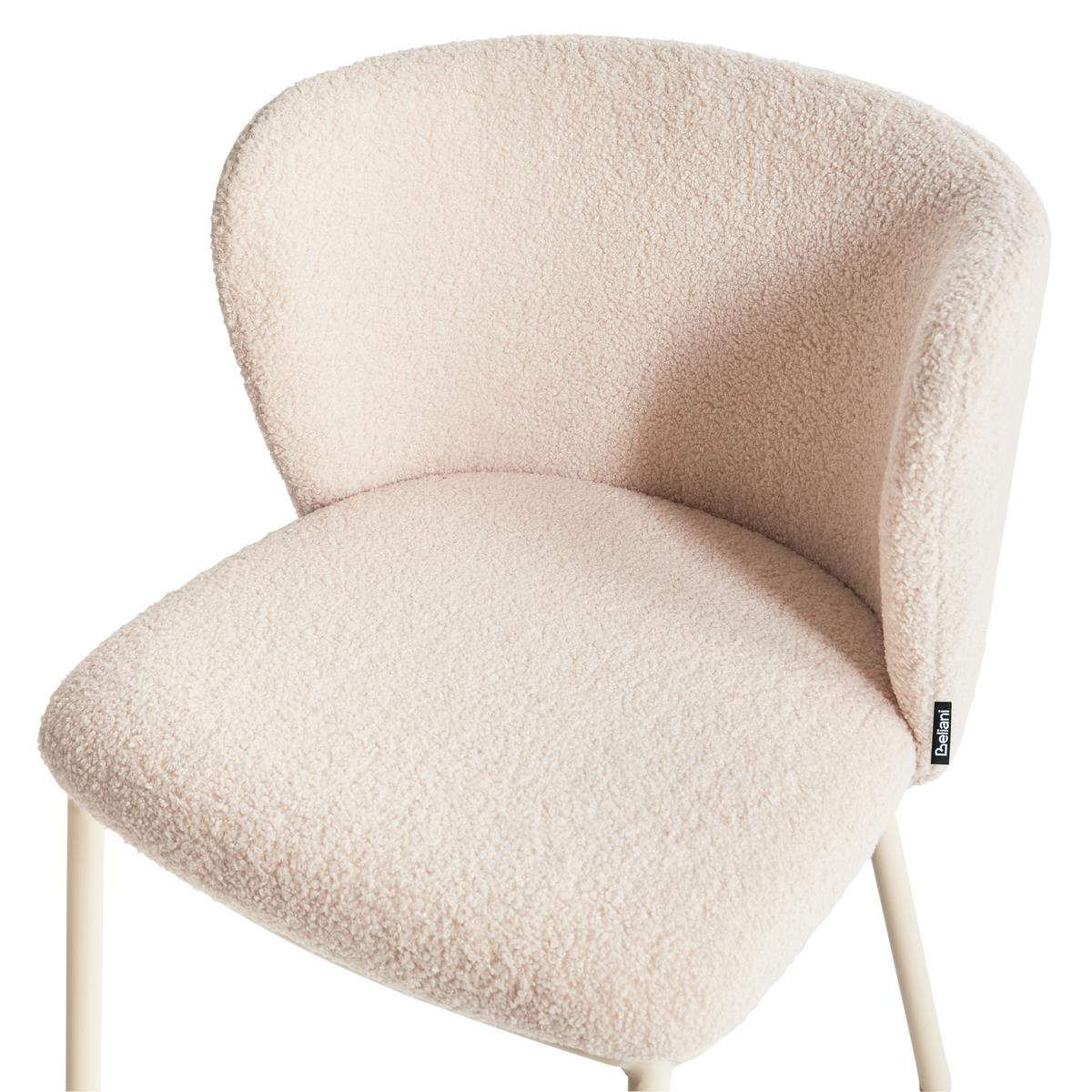 ESSZIMMERSTUHL Beige Mina II - Beige, Textil (45/75/52cm) - Beliani