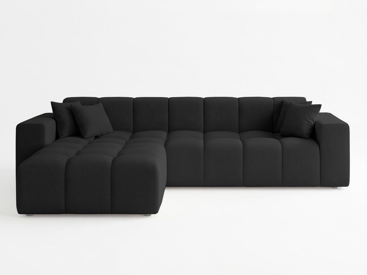 ECKSOFA Loopo Schwarz Links - Schwarz, Holz/Textil (265/180cm) - Graingold