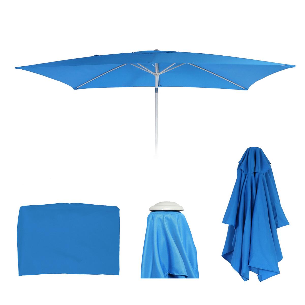 ERSATZ-BEZUG FÜR SCHIRM Blau - Blau, Textil (295/192cm) - MCW