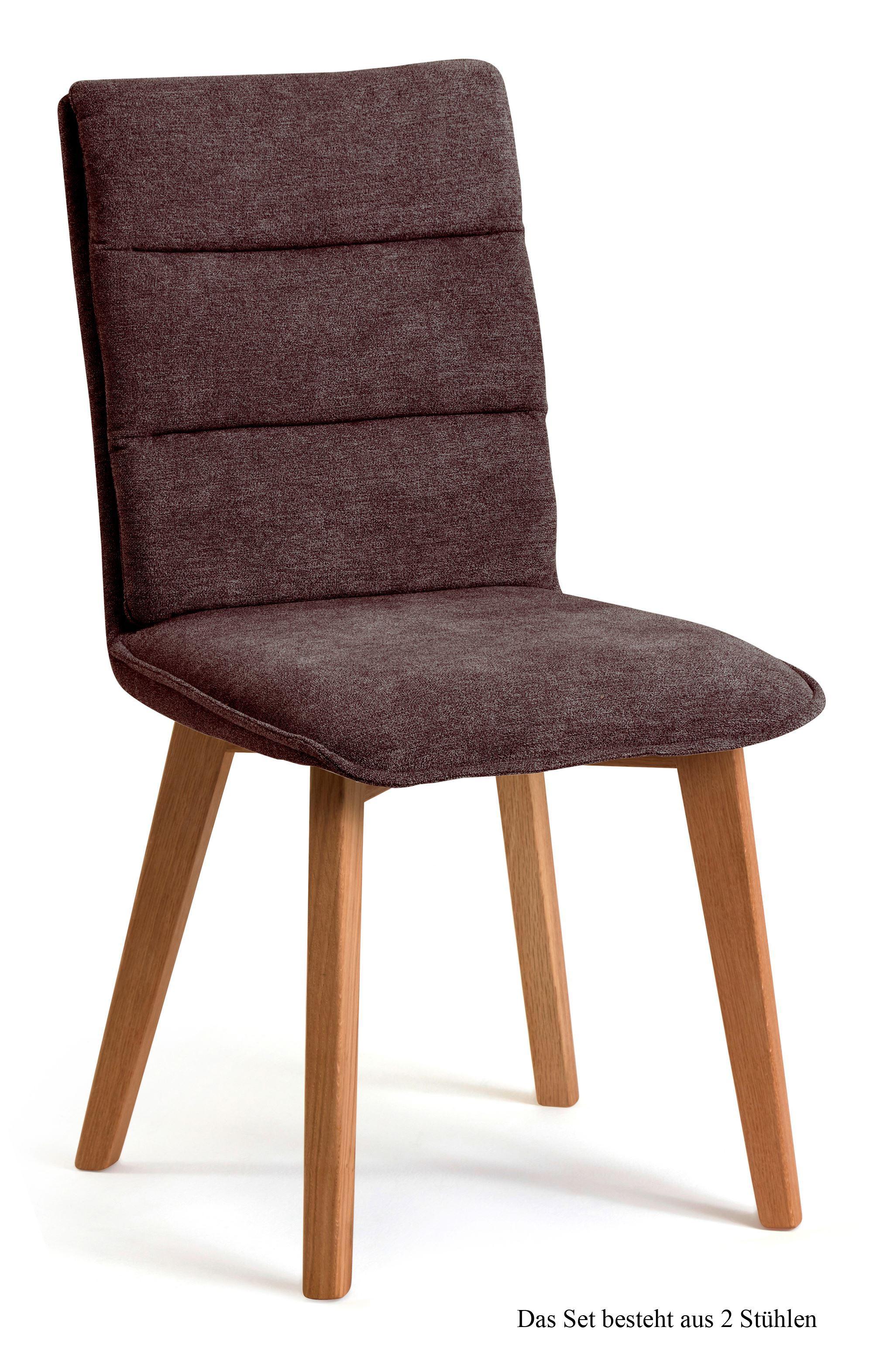 ESSZIMMERSTUHL (2er-Set) Darija 47x92x60 Eiche geölt/Braun - Eichefarben/Braun, Kunststoff (60/92/47cm) - 58aufmkessel