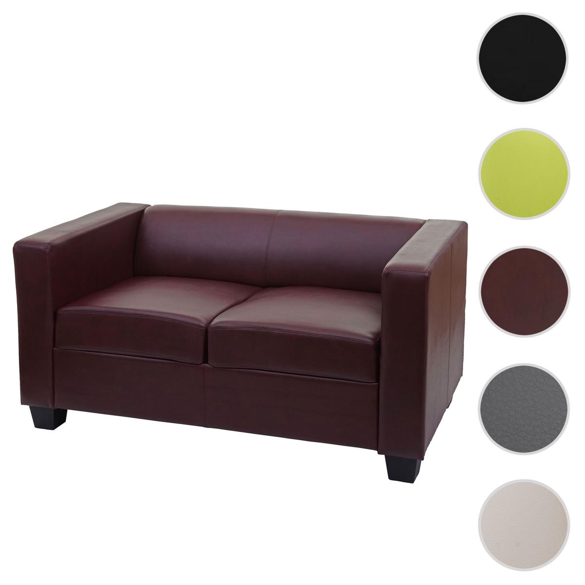 2-SITZER SOFA Rotbraun - Rotbraun/Hellgrün, Textil (137/70/75cm) - MCW