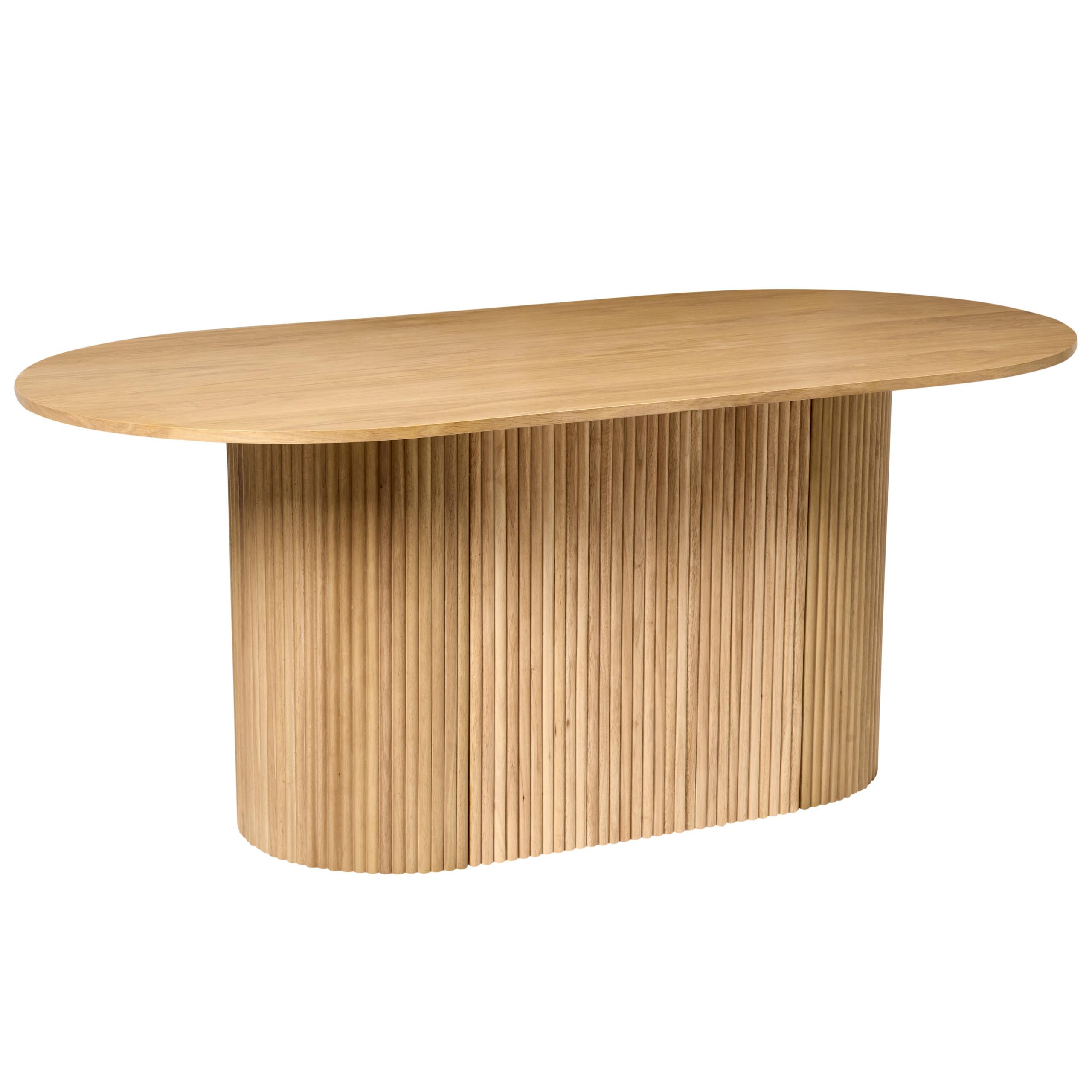 ESSTISCH Helle Eiche 90/180 cm Lunnin - Hellbraun, Holzwerkstoff (90/180/75cm) - Beliani