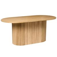 ESSTISCH Helle Eiche 90/180 cm Lunnin - Hellbraun, Holzwerkstoff (90/180/75cm) - Beliani