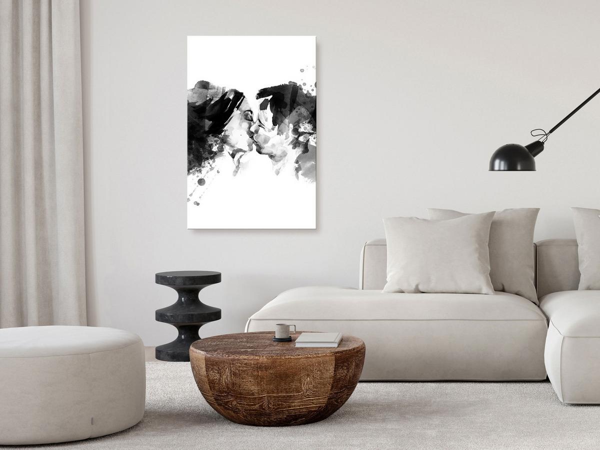 KUNSTDRUCK Schwarz-Weiß 40/60 cm - Schwarz, Textil (40/60cm) - KUNSTLOFT