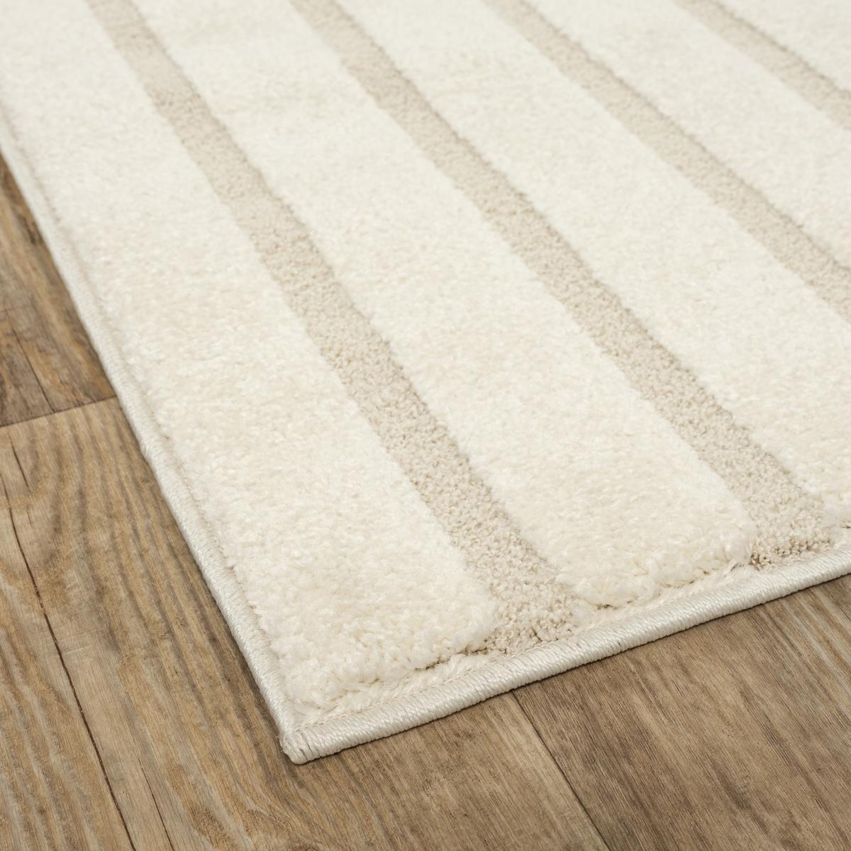 KURZFLORTEPPICH Geometrisch CETINA Polypropylen Creme 160 x 230 cm - Beige, Textil (160/230cm) - KADIMA DESIGN