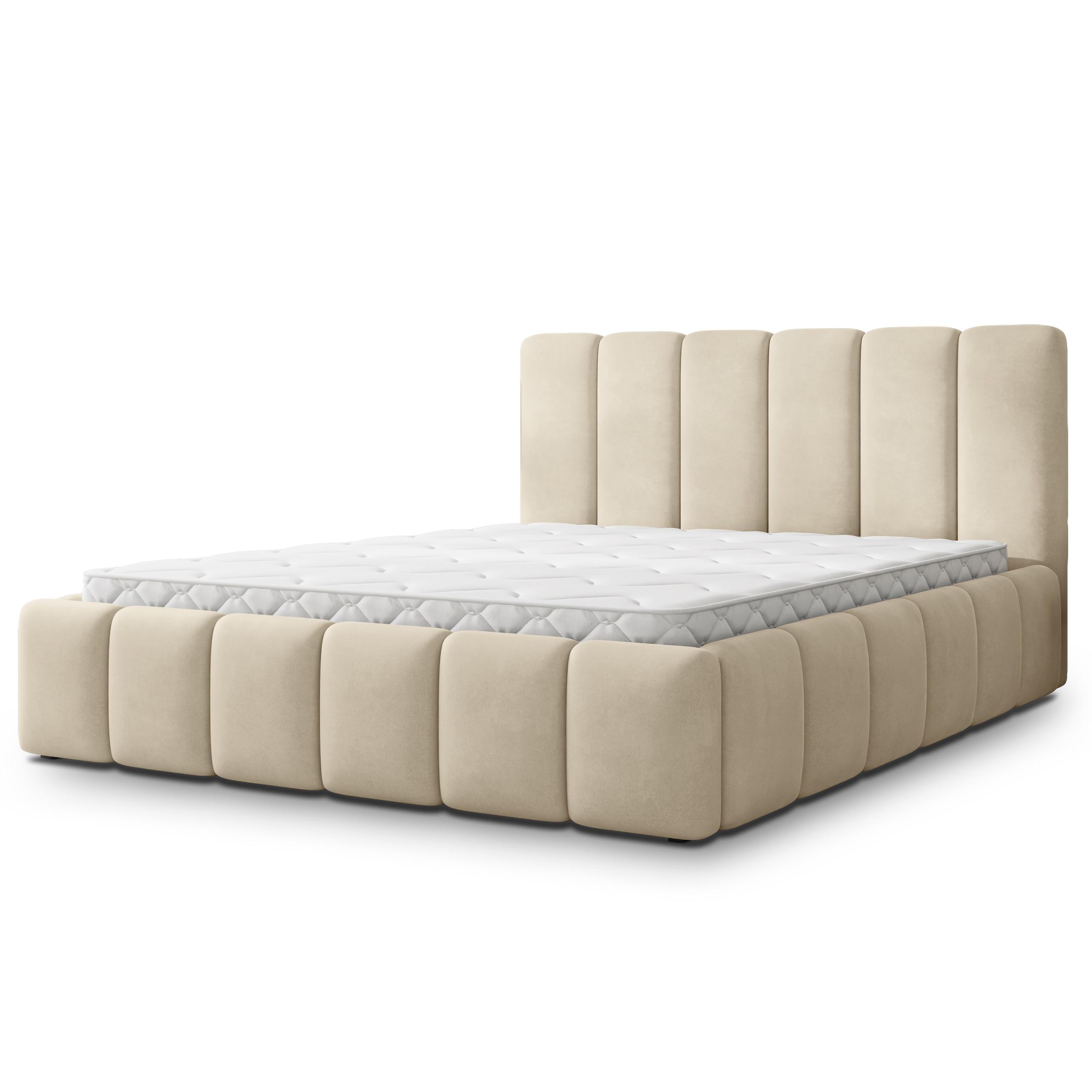 POLSTERBETT RANIS 140x200 cm mit Bettkästen - Beige - Beige, Holz/Textil (140/200cm) - MASSENO