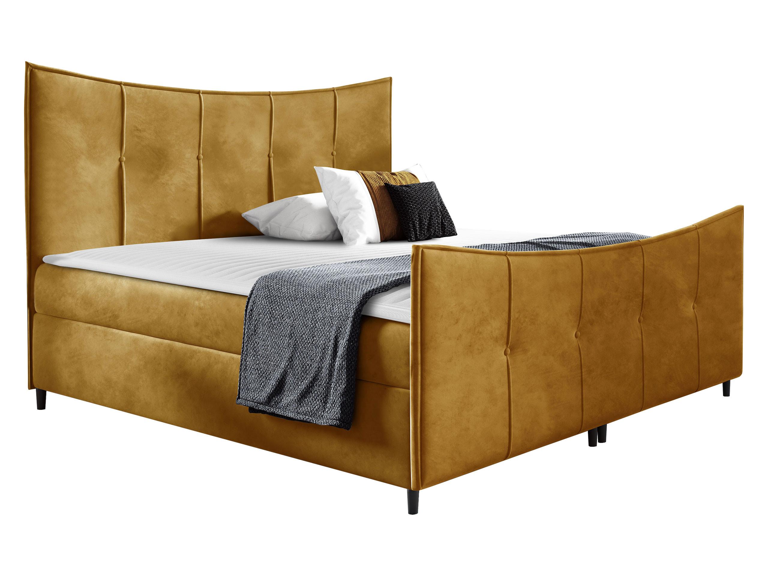 BOXBETT Bergamo Lux - H3 - Gelb, Holz (160/200cm) - MIRJAN24