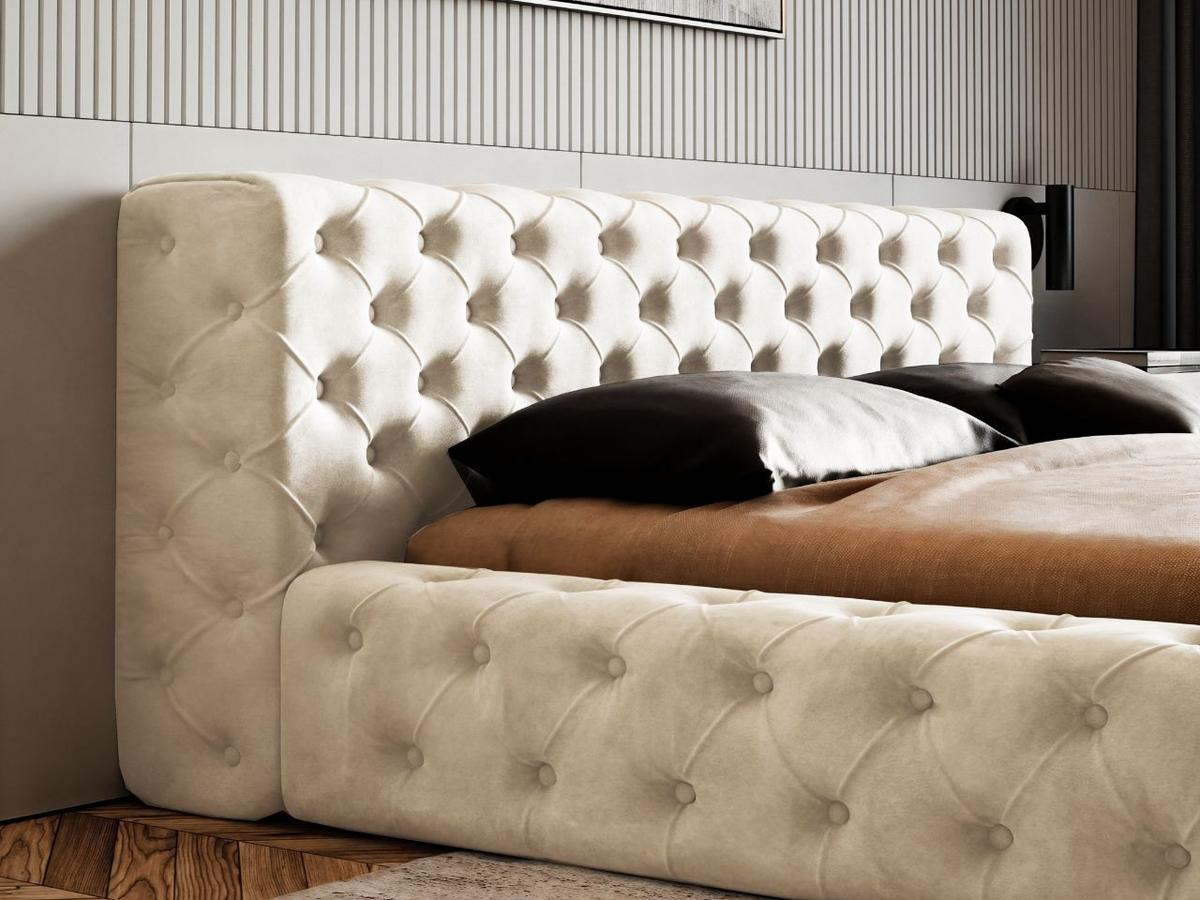 POLSTERBETT Palini 180x200 Beige - Beige, Textil (180/200cm) - Graingold