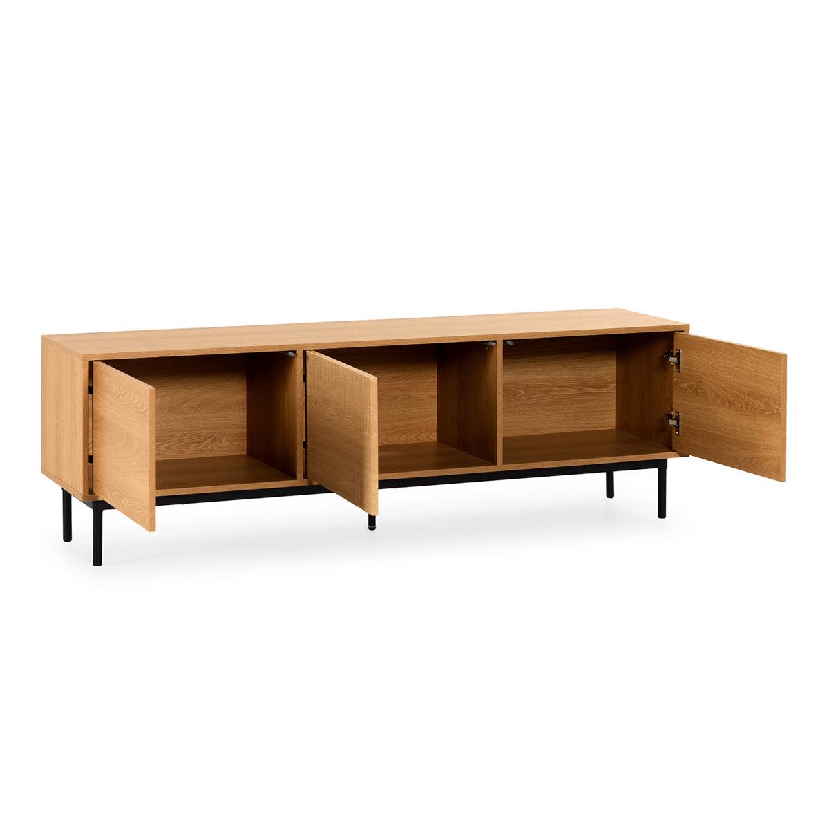 TV-ELEMENT Florida 3 türen Eiche-Optik - Eichefarben, Holzwerkstoff (160/50/40cm) - VS Venta-stock