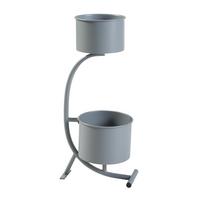 PFLANZENSTÄNDER Almelo - Grau, Metall (63cm) - [en.casa]