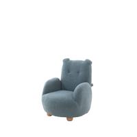 KINDERSESSEL in Bärenoptik Keila komfortabel bequem Bouclé Stoff blau - Blau, Kunststoff (60/66/64cm) - 58aufmkessel