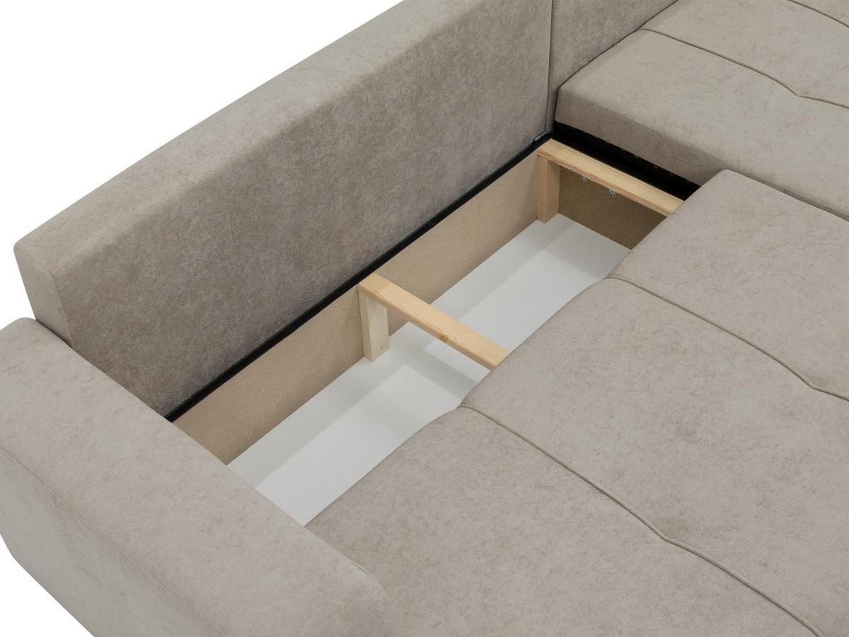 ECKSOFA Furyn Maxi - Dunkelgrau/Schwarz, Holz/Kunststoff (274/145cm) - MIRJAN24
