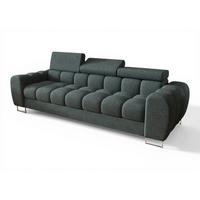 SOFA 3-sitzer Bastien In Stoff Aragon - Blau, Holzwerkstoff/Textil (265/95/97cm) - Fun Möbel