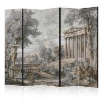 PARAVENT Einseitig Bedruckter 5-tlg 225x172 cm Griechischer Tempel - Multicolor, Holz/Textil (225/172/3cm) - Muralo