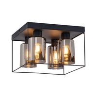 DECKENLEUCHTE Mantooth 30/30/20 cm - Schwarz, Metall (30/30/20cm) - Nettlife