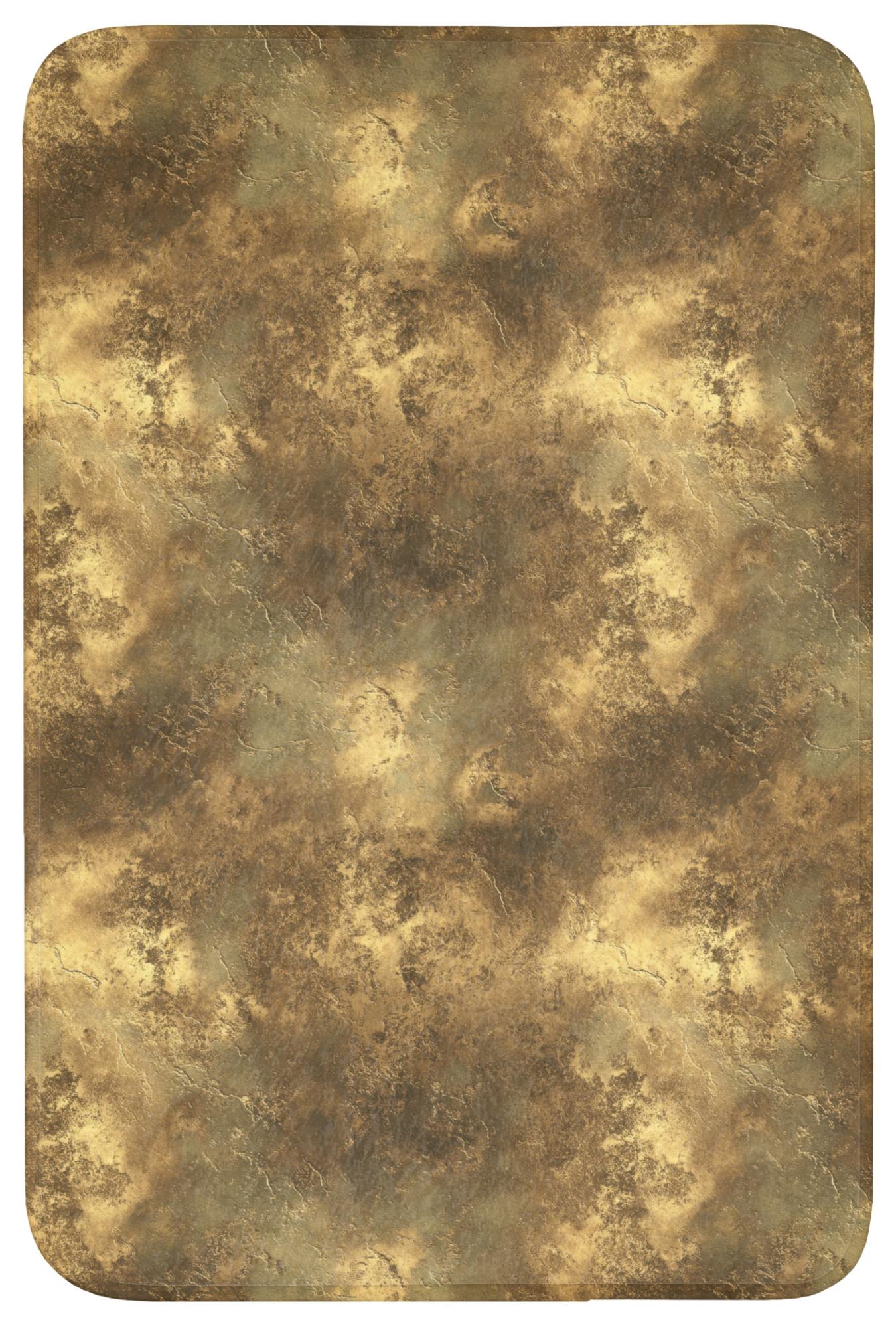 BADEMATTE Antik - Metallic-Look - Gold Rutschfest 60x90 cm - Goldfarben, Textil (60/90cm) - OnlyWow