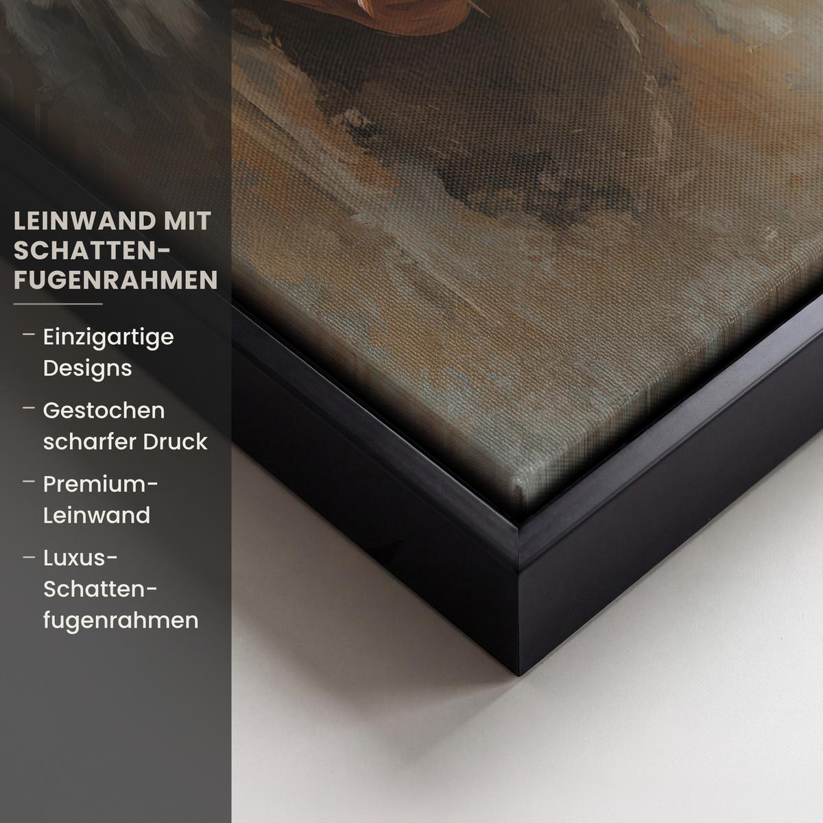LEINWAND Bilder mit Rahmen - Abstrakt - Kreuz - Hand - Christentum - 20x30 - Hellbraun, Textil (20/30cm) - MuchoWow