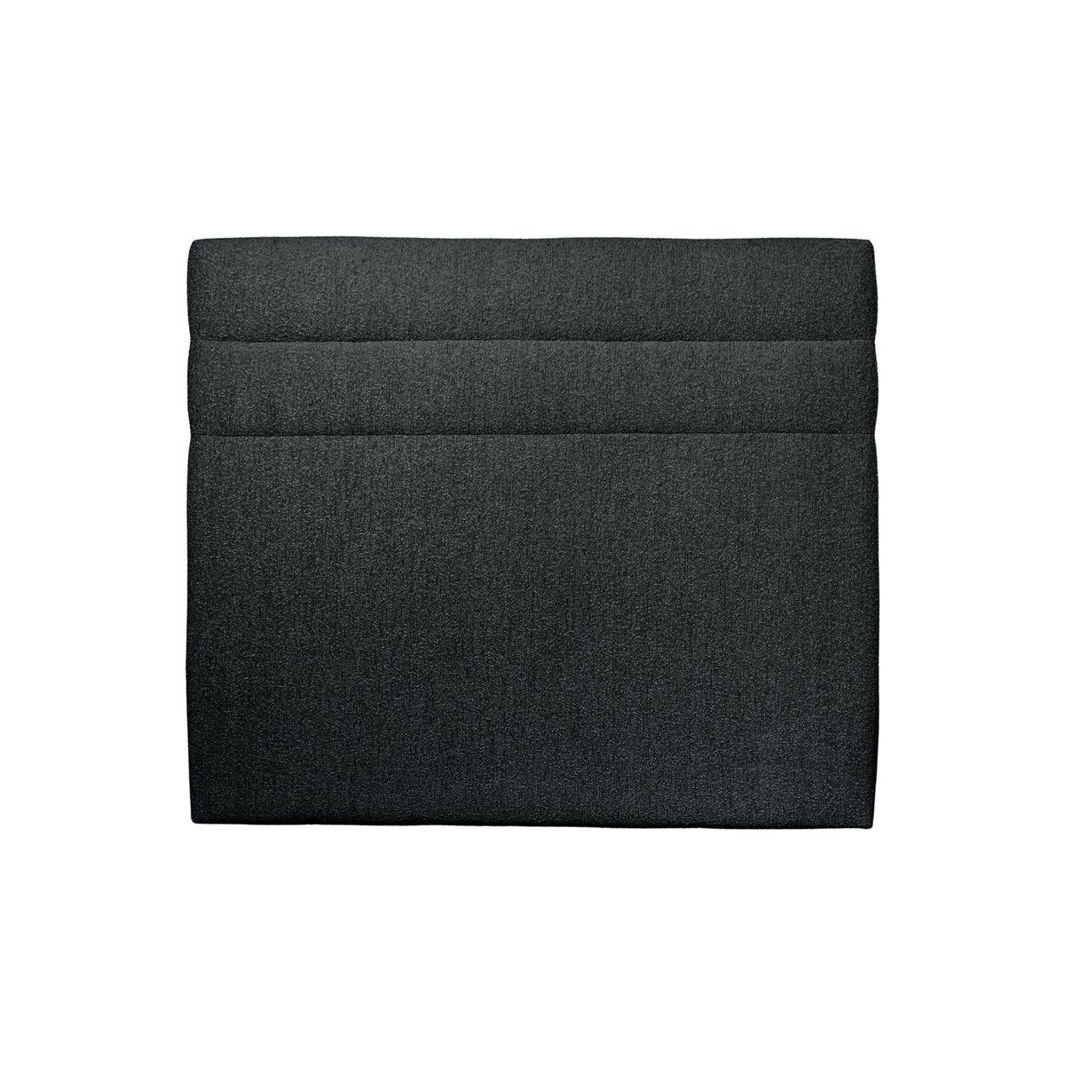 KOPFTEIL Modell Linien – Schwarzer Bouclé-Stoff 135 cm - Beige/Schwarz, Karton/Holz (135/120/10cm) - Sommeil de Plomb