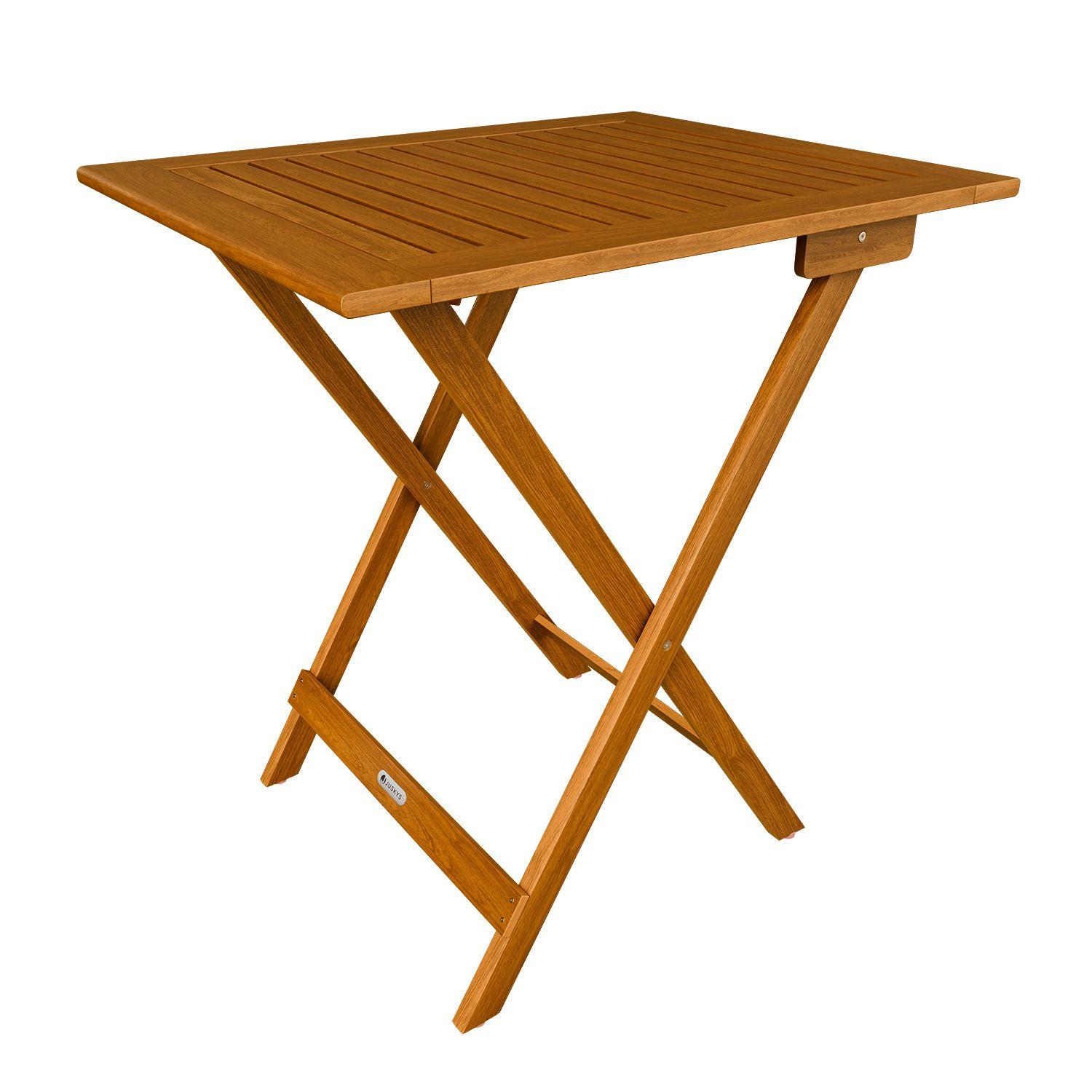GARTENBEISTELLTISCH Zadar natur 60x58x76 cm - Naturfarben, Holz (60/58/76cm) - Juskys