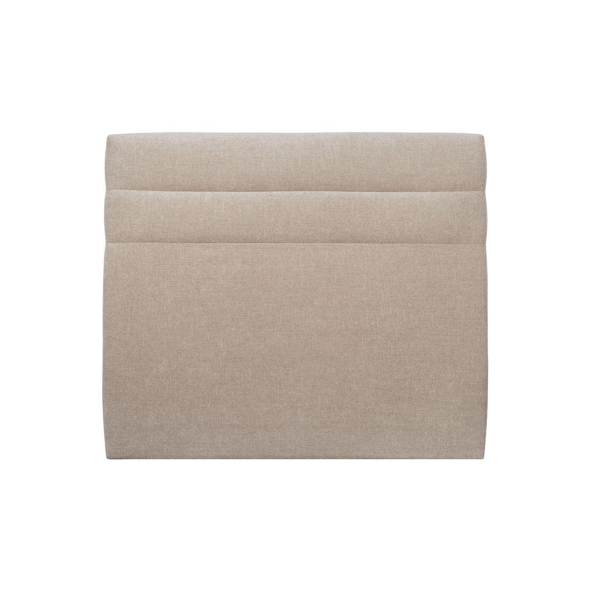 KOPFTEIL Modell Linien – Beigebrauner Stoff 200 cm - Beige/Braun, Karton/Holz (200/120/10cm) - Sommeil de Plomb