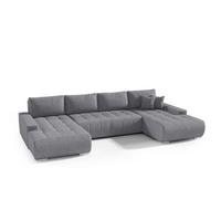 PANORAMASOFA Jonas 5 Sitzplätze Grau - Grau, Holzwerkstoff (350/85/185cm) - Petits-meubles