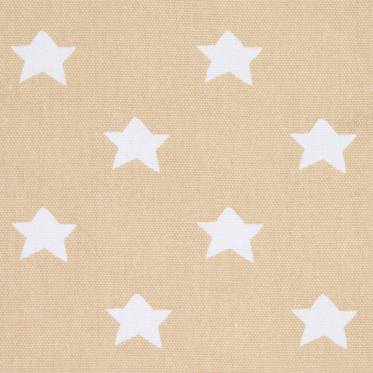ÖSENVORHANG Sterne blickdicht 2er-Set, 137/228 cm - Beige, Textil (137/228cm) - Homescapes