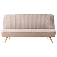SCHLAFSOFA 2-Sitzer Stoff Hellbraun Kalfafel - Hellbraun/Braun, Textil (191/84/73cm) - Beliani