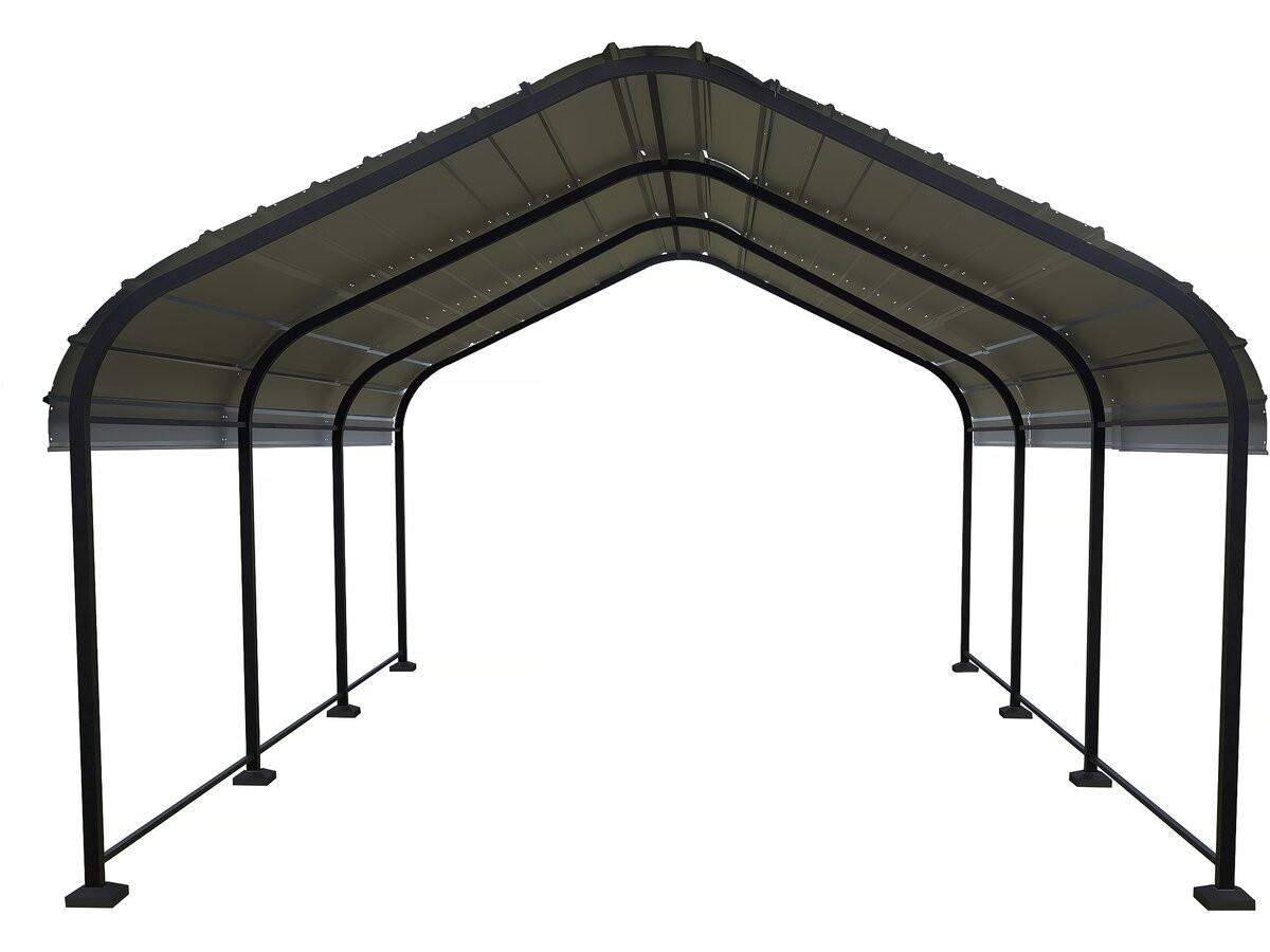 CARPORT AUTO phoenix Grau - Grau, Holz (450/265/300cm) - Habitat Garten