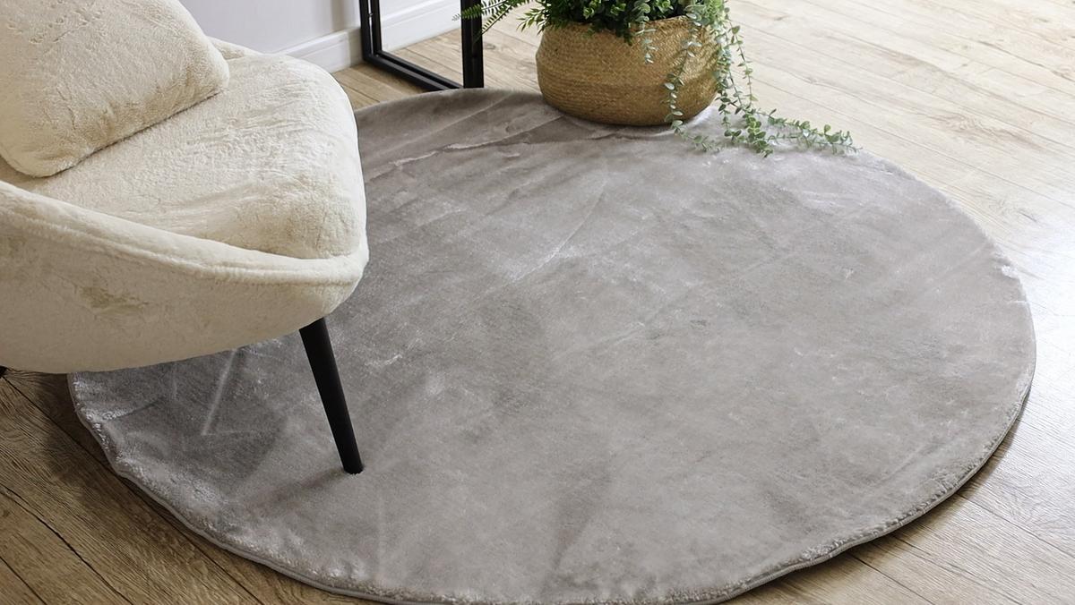 TEPPICH Visco 160 cm - Silberfarben, Textil (160/160cm) - rugsX