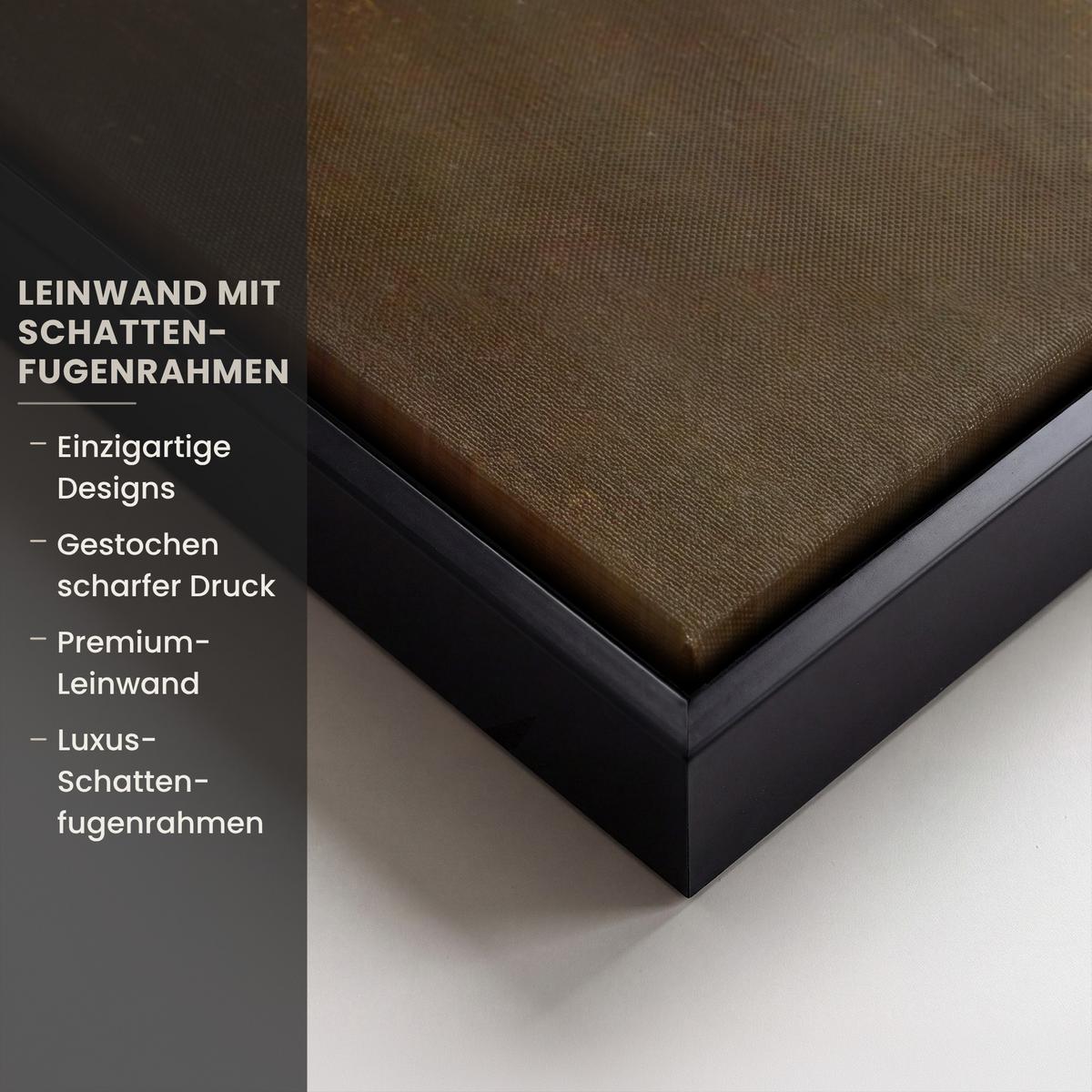 LEINWAND Bilder mit Rahmen - Alte Meister - Blumen - Balthasar van der Ast - 90x90 - Hellbraun, Textil (90/90cm) - MuchoWow