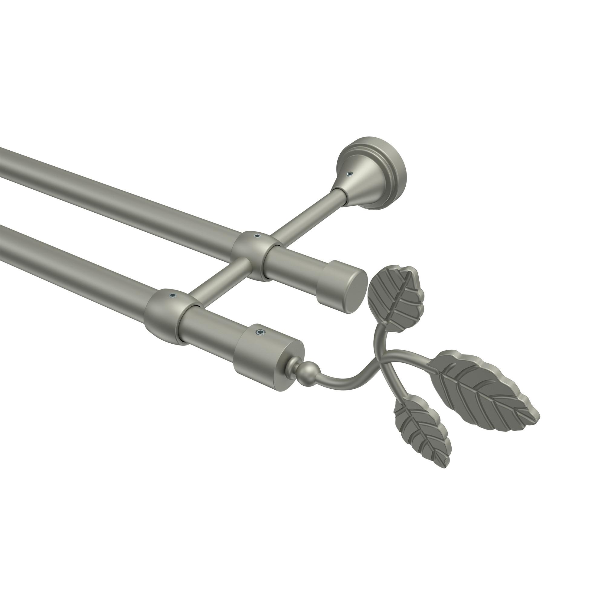 GARDINENSTANGE Primus Alessia 200 cm, 2-läufig (ohne Ringe), 16 mm Ø Chrom matt - Chromfarben/Nickelfarben, Metall (200cm) - INTERDECO