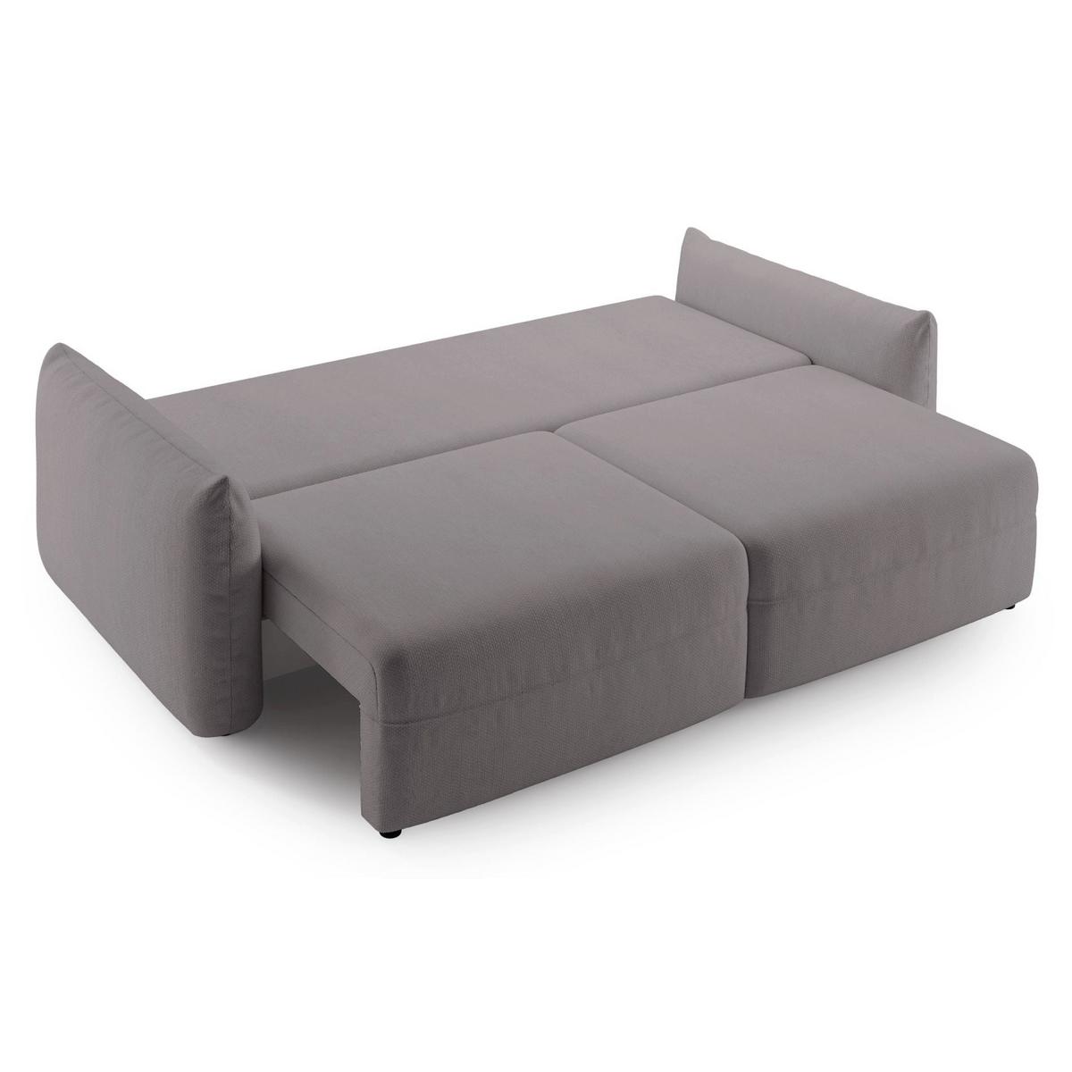 SCHLAFSOFA Theolla Greige - Taupe/Schwarz, Textil/Metall (248/97/111cm) - Selsey