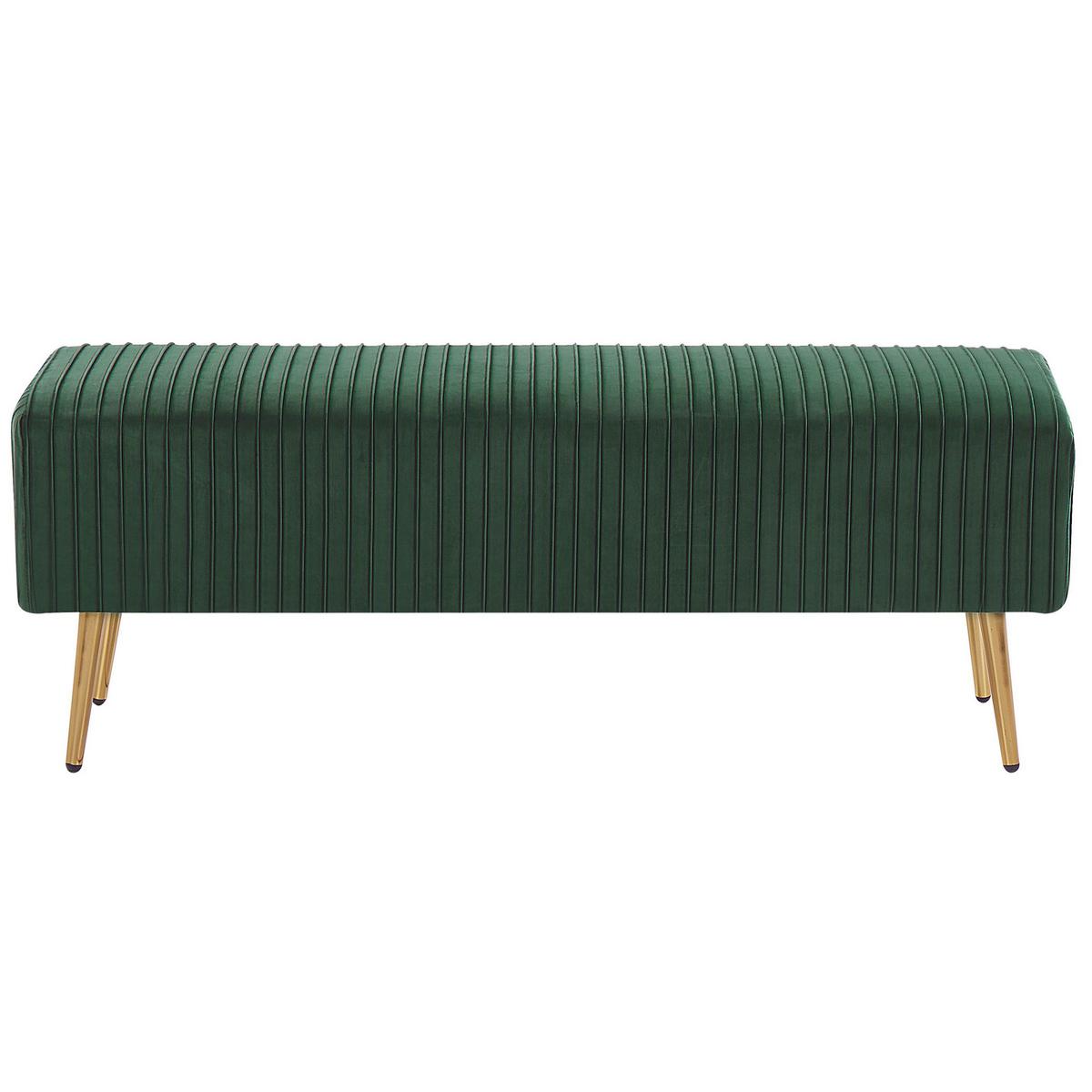 BANK Grün Paterson - Goldfarben/Grün, Textil (118/42/40cm) - Beliani