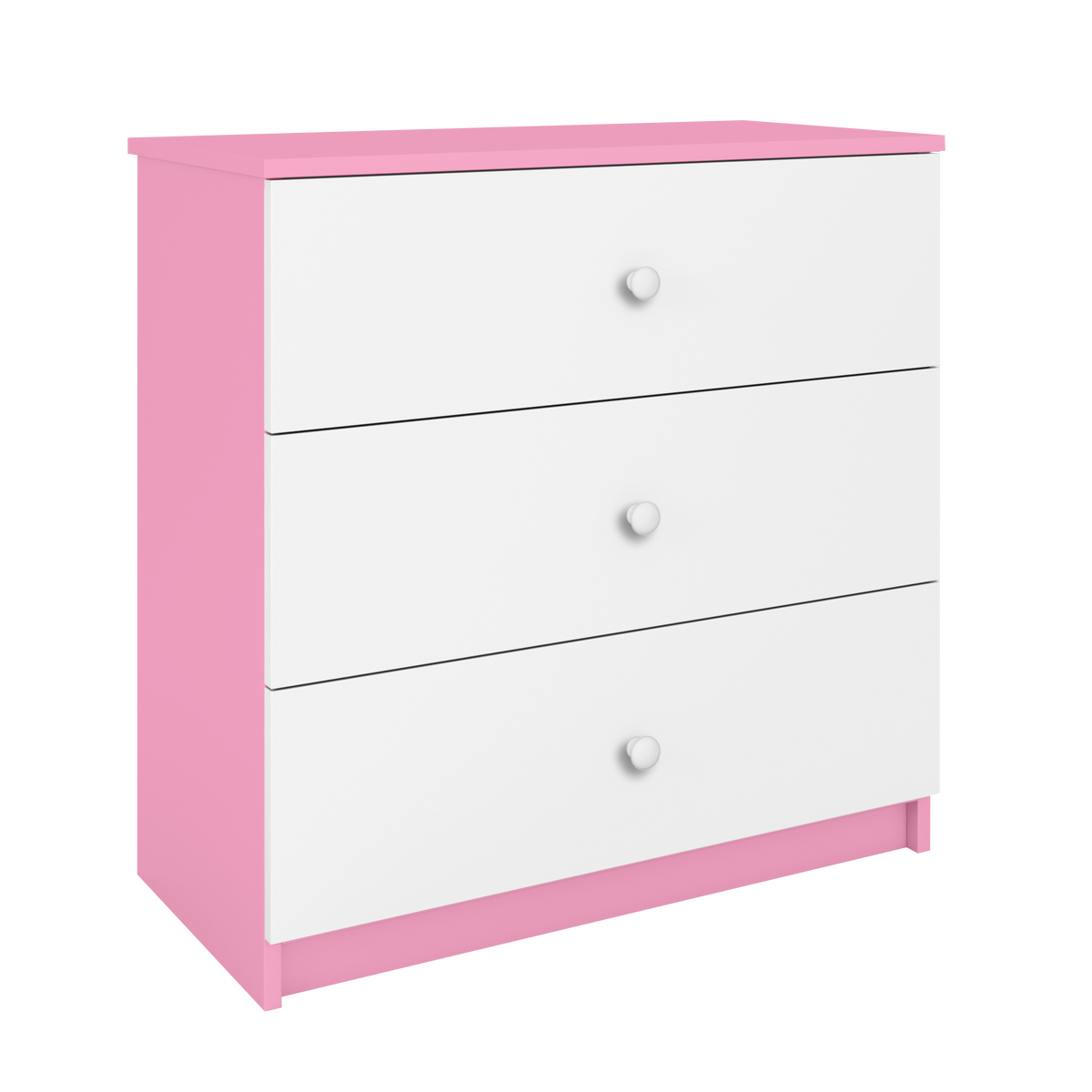 KOMMODE Babydreams ohne Muster 81/81/41 - Rosa, Holzwerkstoff (81/81/41cm) - RAUMHIRSCH FURNITURE